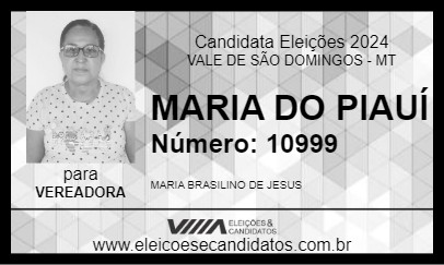 Candidato MARIA DO PIAUÍ 2024 - VALE DE SÃO DOMINGOS - Eleições