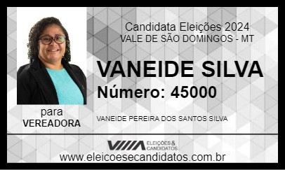 Candidato VANEIDE SILVA 2024 - VALE DE SÃO DOMINGOS - Eleições