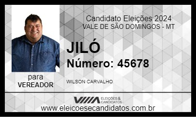 Candidato JILÓ 2024 - VALE DE SÃO DOMINGOS - Eleições