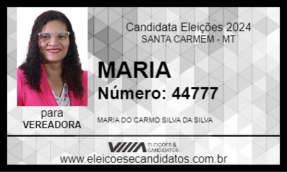 Candidato MARIA 2024 - SANTA CARMEM - Eleições