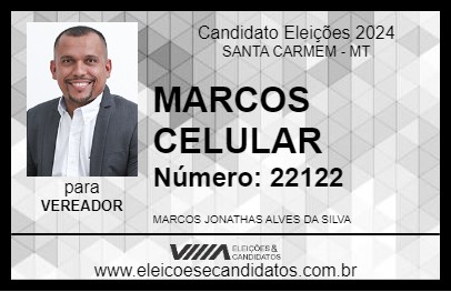 Candidato MARCOS CELULAR 2024 - SANTA CARMEM - Eleições