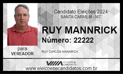 Candidato RUY MANNRICK 2024 - SANTA CARMEM - Eleições