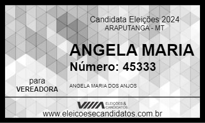 Candidato ANGELA MARIA 2024 - ARAPUTANGA - Eleições