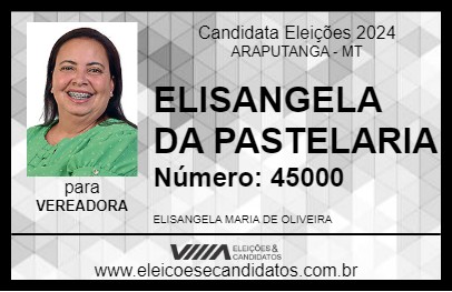 Candidato ELISANGELA DA PASTELARIA 2024 - ARAPUTANGA - Eleições