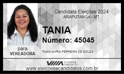 Candidato TANIA 2024 - ARAPUTANGA - Eleições