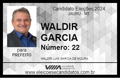 Candidato WALDIR GARCIA 2024 - JAURU - Eleições