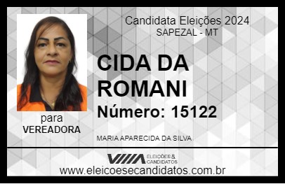 Candidato CIDA DA ROMANI 2024 - SAPEZAL - Eleições