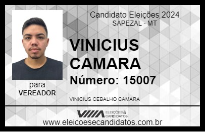 Candidato VINICIUS CAMARA 2024 - SAPEZAL - Eleições