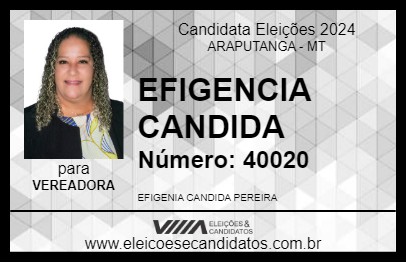 Candidato EFIGÊNIA CANDIDA 2024 - ARAPUTANGA - Eleições