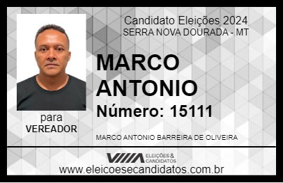 Candidato MARCO ANTONIO 2024 - SERRA NOVA DOURADA - Eleições