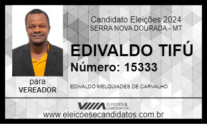 Candidato EDIVALDO TIFÚ 2024 - SERRA NOVA DOURADA - Eleições