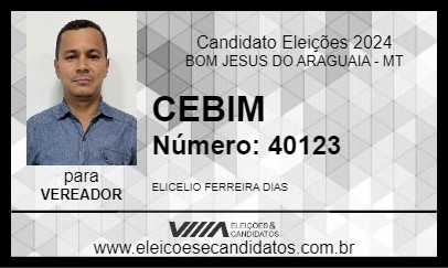 Candidato CEBIM 2024 - BOM JESUS DO ARAGUAIA - Eleições