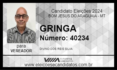 Candidato GRINGA 2024 - BOM JESUS DO ARAGUAIA - Eleições