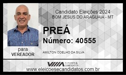 Candidato PREÁ 2024 - BOM JESUS DO ARAGUAIA - Eleições