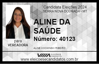 Candidato ALINE DA SAÚDE 2024 - SERRA NOVA DOURADA - Eleições