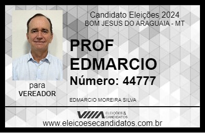 Candidato PROF EDMARCIO 2024 - BOM JESUS DO ARAGUAIA - Eleições