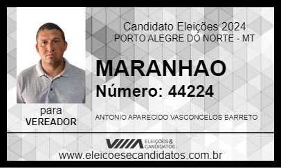 Candidato MARANHAO 2024 - PORTO ALEGRE DO NORTE - Eleições