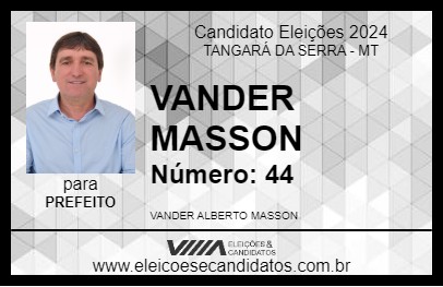 Candidato VANDER MASSON 2024 - TANGARÁ DA SERRA - Eleições