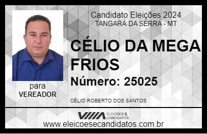 Candidato CÉLIO DA MEGA FRIOS 2024 - TANGARÁ DA SERRA - Eleições