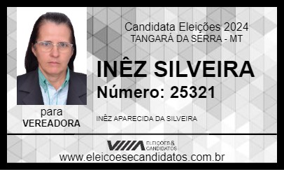 Candidato INÊZ SILVEIRA 2024 - TANGARÁ DA SERRA - Eleições