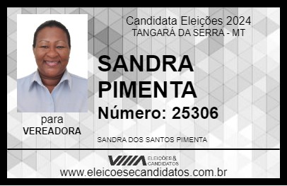 Candidato SANDRA PIMENTA 2024 - TANGARÁ DA SERRA - Eleições