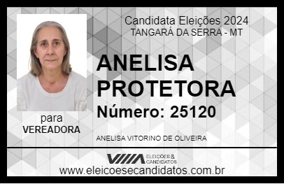 Candidato ANELISA PROTETORA 2024 - TANGARÁ DA SERRA - Eleições