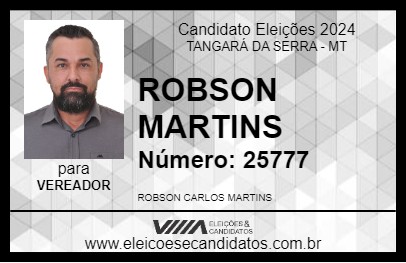 Candidato ROBSON MARTINS 2024 - TANGARÁ DA SERRA - Eleições