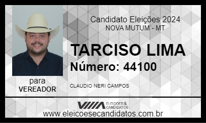 Candidato TARCISO LIMA 2024 - NOVA MUTUM - Eleições