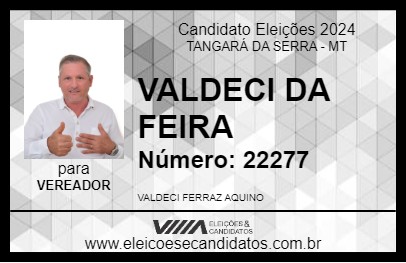 Candidato VALDECI DA FEIRA 2024 - TANGARÁ DA SERRA - Eleições