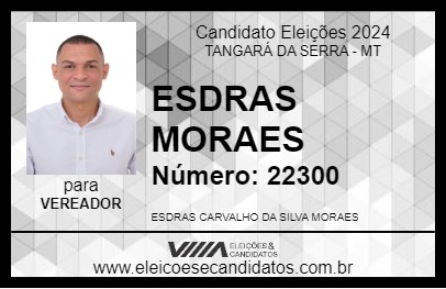 Candidato ESDRAS MORAES 2024 - TANGARÁ DA SERRA - Eleições