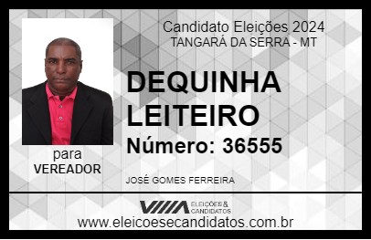 Candidato DEQUINHA LEITEIRO 2024 - TANGARÁ DA SERRA - Eleições