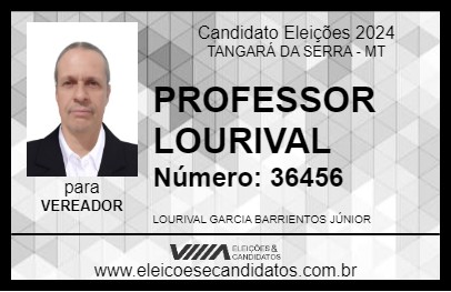 Candidato PROFESSOR LOURIVAL 2024 - TANGARÁ DA SERRA - Eleições