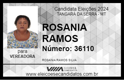 Candidato ROSANIA RAMOS 2024 - TANGARÁ DA SERRA - Eleições