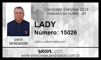 Candidato LADY 2024 - TANGARÁ DA SERRA - Eleições