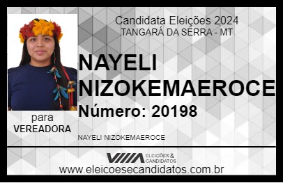 Candidato NAYELI NIZOKEMAEROCE 2024 - TANGARÁ DA SERRA - Eleições