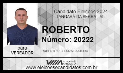 Candidato ROBERTO 2024 - TANGARÁ DA SERRA - Eleições