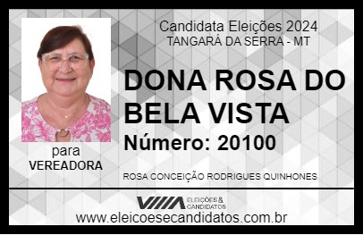 Candidato DONA ROSA DO BELA VISTA 2024 - TANGARÁ DA SERRA - Eleições