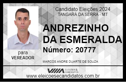 Candidato ANDREZINHO DA ESMERALDA 2024 - TANGARÁ DA SERRA - Eleições