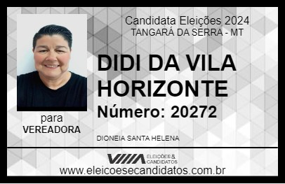 Candidato DIDI DA VILA HORIZONTE 2024 - TANGARÁ DA SERRA - Eleições