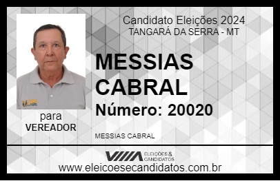 Candidato MESSIAS CABRAL 2024 - TANGARÁ DA SERRA - Eleições