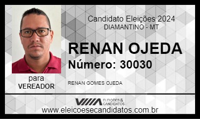 Candidato RENAN OJEDA 2024 - DIAMANTINO - Eleições