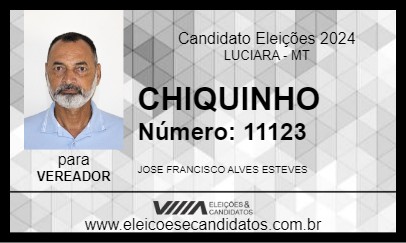 Candidato CHIQUINHO 2024 - LUCIARA - Eleições