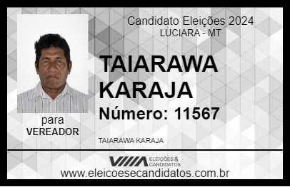 Candidato TAIARAWA KARAJA 2024 - LUCIARA - Eleições