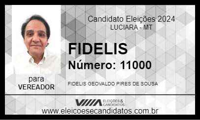 Candidato FIDELIS 2024 - LUCIARA - Eleições