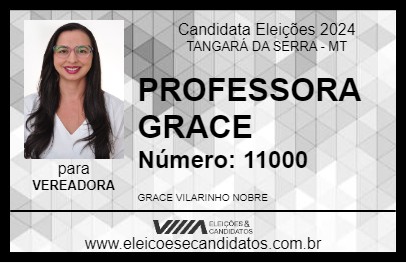 Candidato PROFESSORA GRACE 2024 - TANGARÁ DA SERRA - Eleições