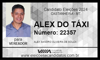 Candidato ALEX DO TÁXI 2024 - CASTANHEIRA - Eleições