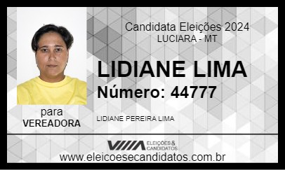 Candidato LIDIANE LIMA 2024 - LUCIARA - Eleições