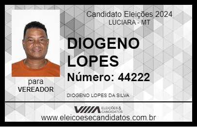 Candidato DIOGENO LOPES 2024 - LUCIARA - Eleições