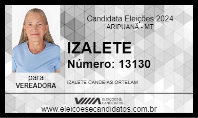 Candidato IZALETE 2024 - ARIPUANÃ - Eleições