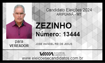 Candidato ZEZINHO 2024 - ARIPUANÃ - Eleições